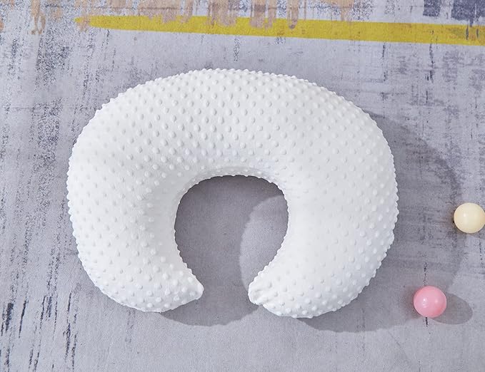 Baby Nursing Pillow Cover, Nursing Pillow Slipcovers for Breastfeeding Moms, Ultra-Soft Fit Standard Infant Nursing Pillows for Infant Newborn Baby Boy Girl (Cloud Dancer)