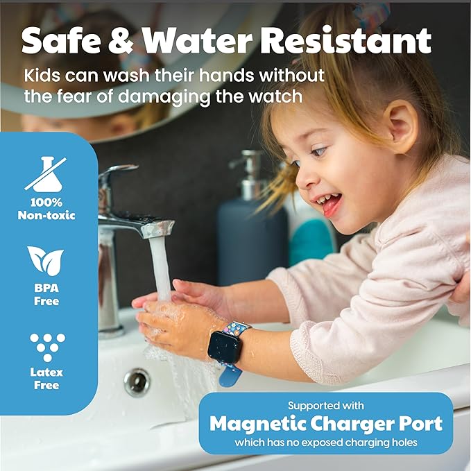 Potty Training Watch for Kids V2 – A Water Resistant Toilet Reminder Device for Boys & Girls to Train Your Toddler with Fun/Musical & Vibration Interval Reminder with Potty Training eBook (Butterfly)
