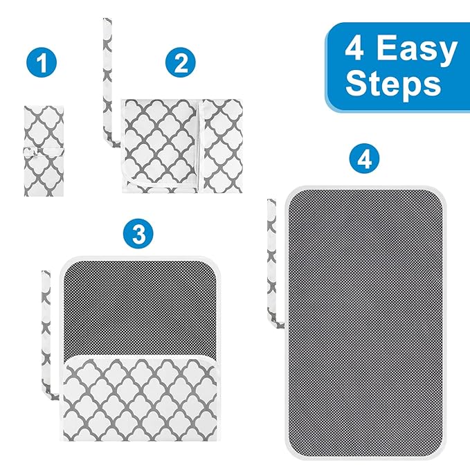 Accmor Portable Diaper Changing Pad, Waterproof Foldable Baby Changing Mat for Travel, Baby Essentials Shower Registry Gifts