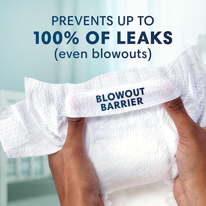 Pampers Pure Baby Diapers, Size 1 (8-14 lbs), 198, Up to 100% Leakproof, Premium Hypoallergenic Soft Diapers