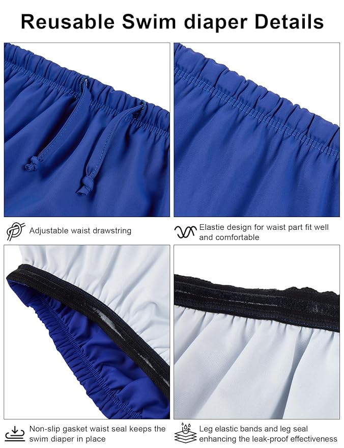 Youth Special Needs Reusable Swim Diapers Swimwear for Incontinence Diaper Covers Waterproof,Leakproof, Unisex