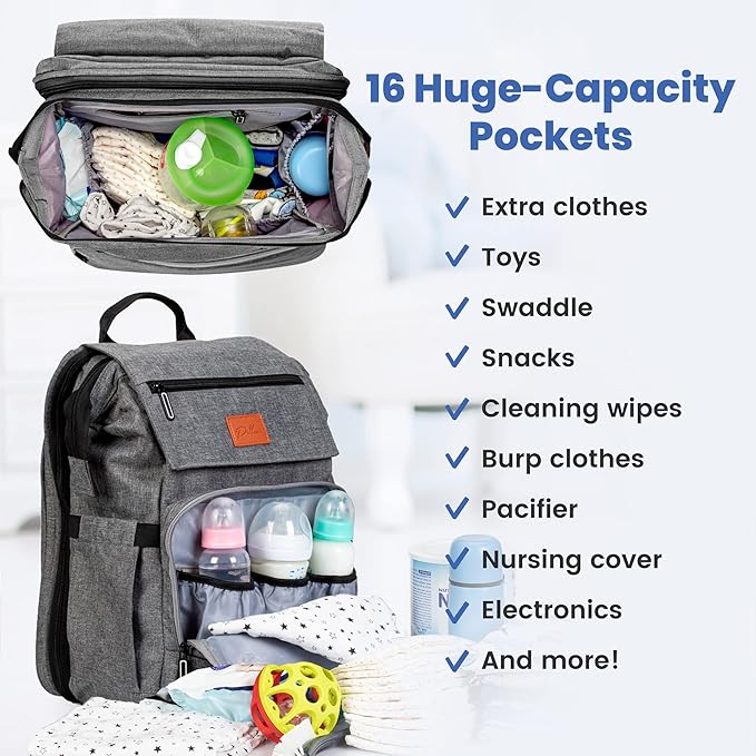 PILLANI Baby Shower Gifts: Nursing Pillow for Breastfeeding & Diaper Bag - Baby Registry Search