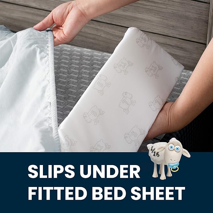 Serta Perfect Sleeper Extra Long Foam Bedrail - Guardrail for Toddlers & Kids with Water-Resistant, Non-Slip & Machine Washable Cover - 2pk, White