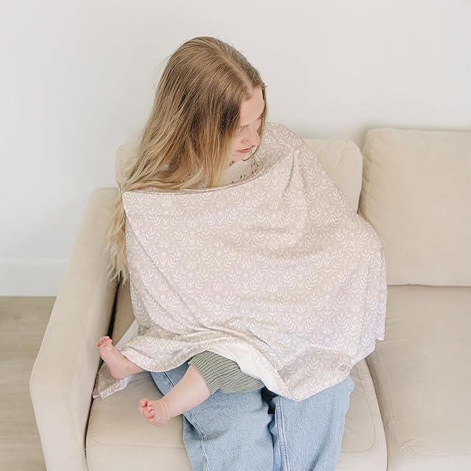 Sorrel + Fern Nursing Cover Up for Breastfeeding - Breathable Breastfeeding Cover with Removable Arch Neckline for Women - Breast Feeding Covers for Women (Meadow Reflection)