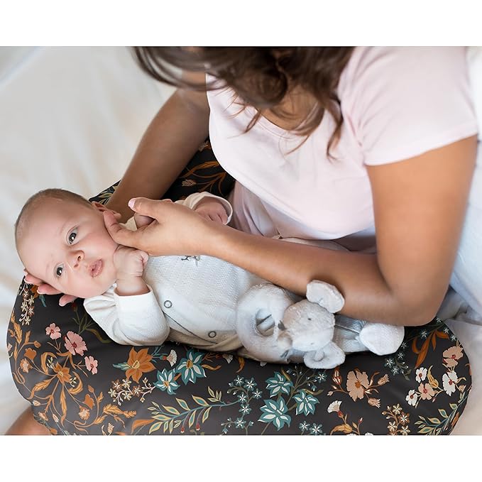 Sweet Jojo Designs Boho Wildflower Vintage Floral Girl Nursing Pillow Cover Baby Breastfeeding Slipcover Infant Newborn Nursery Bottle Breast Feeding Pillowcase Pillow NOT Included Bohemian Farmhouse