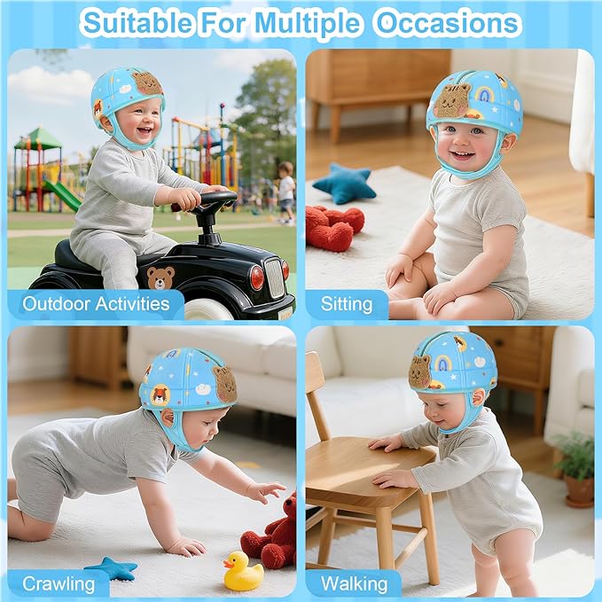 Accmor Baby Head Protector, Baby Safety Helmet for Crawling Walking Running, Cute Infant Headguard Soft Cushion Lightweight Breathable Protective Caps, Anti-Collision Toddler Helmets for 6m-24m Girls