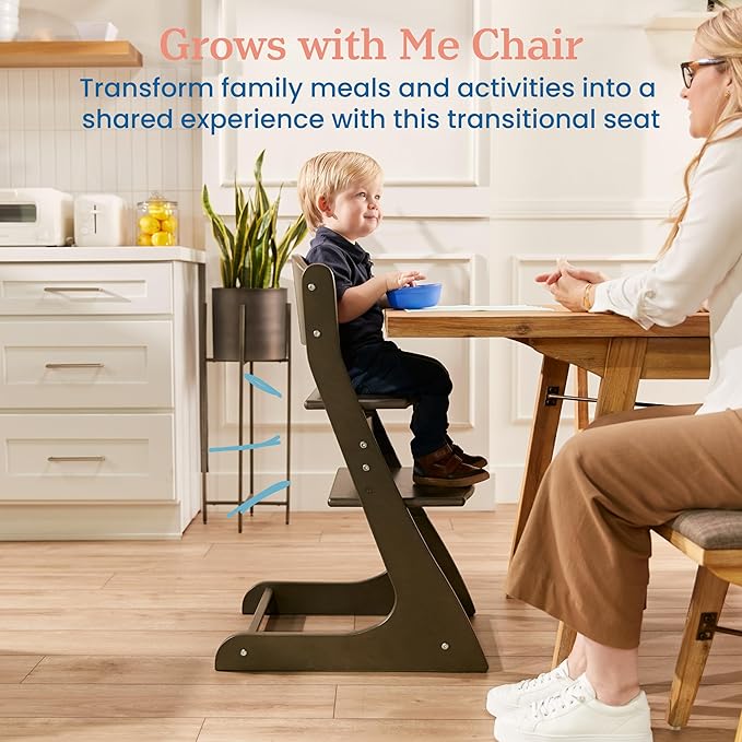 ECR4Kids Grows with Me Chair, Transitional Chair, Grey Wash