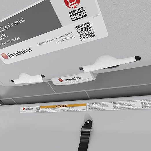 Foundations 300-LD-01 Liners Dispenser for Elements Changing Station, Holds up to 50 Paper Liners with Dispenser Locks - Gray