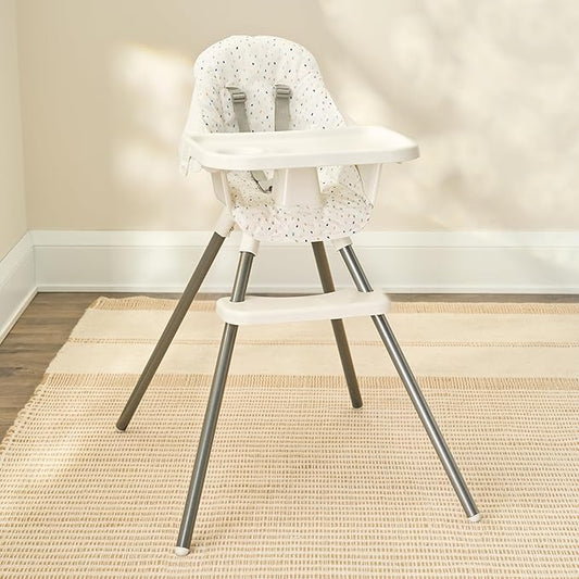 Regalo Baby High Chair for Babies and Toddlers, Foldable High Chair with Removable Tray & Cup Holder, Portable Toddler Highchair with 5-Point Harness, Lightweight Baby Feeding Chair, Jelly Bean Print