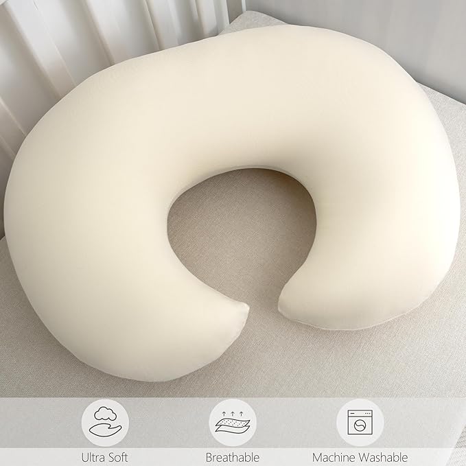Susurration 2 Pack Nursing Pillow Cover,Ultra Soft and Stretchy Compatible with Boppy Breastfeeding Pillow,Comfortable and Skin-Friendly Slipcovers for Newborn Boys & Girls(Broom Flower)