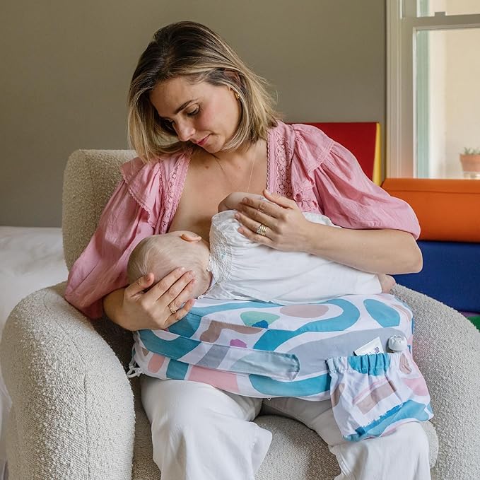 My Brest Friend Super Deluxe Nursing Pillow Cover - Slipcovers for Baby - Breathable Cotton, Adjustable Fit, Easy Care, Durable - Original Nursing Pillow Not Included, Modern Art