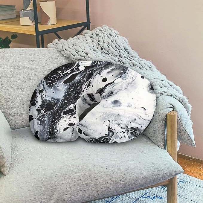 Nursing Pillow Cover Stretchy and Soft Nursing Cover for Breastfeeding Pillows Pillow Slipcover for Baby Girls Boys Newborn White and Black
