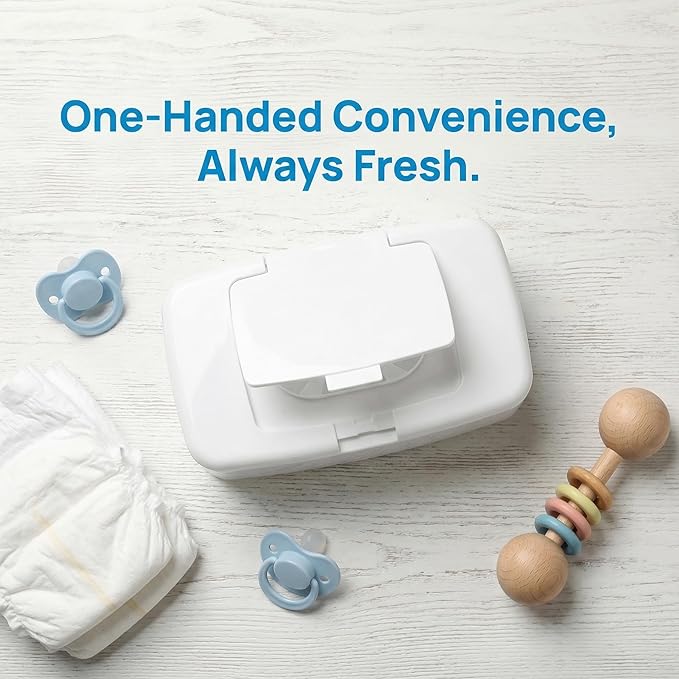 BESPORTBLE 3Pcs White PP Wipe Dispenser Box: Push Button Holder for Baby and Adult Flushable Wipes - Minimalist Wet Tissue Case Fits Water