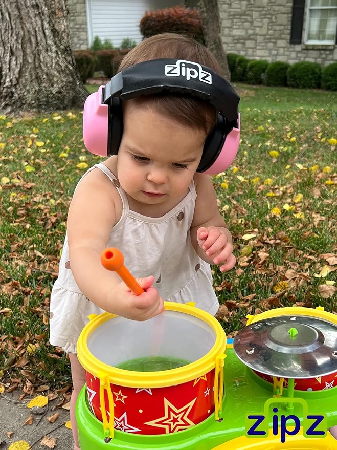 ZIPZ Baby & Toddler Earmuffs - ANSI-Certified Noise Protection, Audiologist-Recommended, Interchangeable Shells (0-4 Yrs)