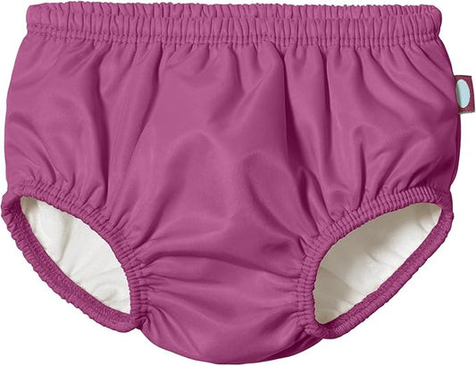 Made in USA Baby Girls and Boys Swim Diaper Cover Reusable Leakproof for Swimming Pool Lessons Beach, Plum, 4T