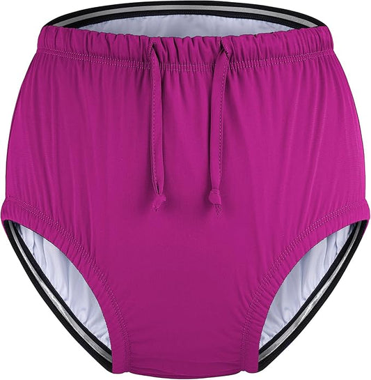 Special Needs Reusable Swim Diaper – Waterproof & Leakproof Incontinence Swimwear for Toddler, Youth & Adult, Unisex Cloth Diaper Cover (Fuchsia, 3XL)