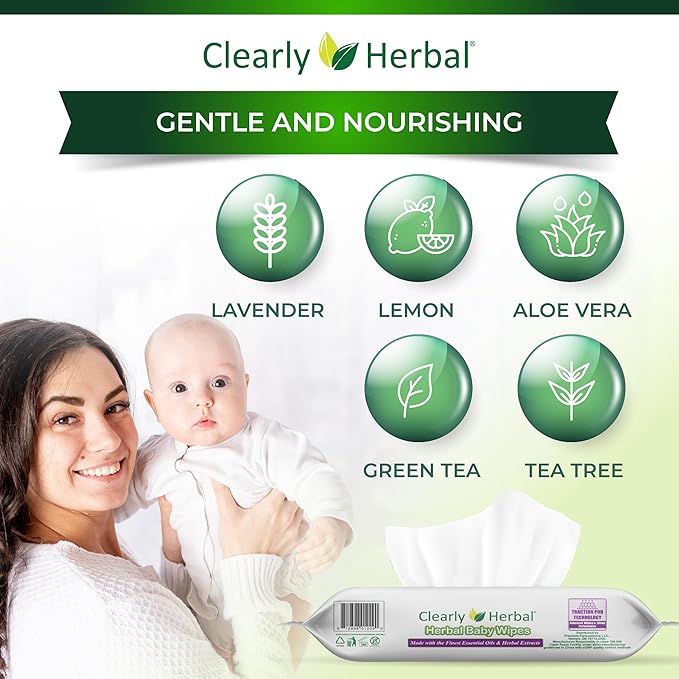 Baby Wipes, made with Essential Oils and Natural Herbal Extracts, Parent's Choice, Case Pack 288 Plant Based Wipes (8 Packs x 72 Count)