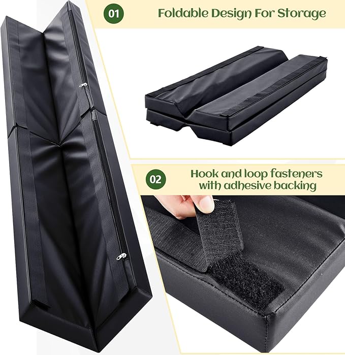 Wonderjune Wall Corner Guards and Edge Protector 6ft Gym Wall Padding Heavy Duty Protective Safety Padding for Gym, Baby, Home, Garages, Kindergarten, Basketball Court, Playrooms, Etc (6ft,Black)