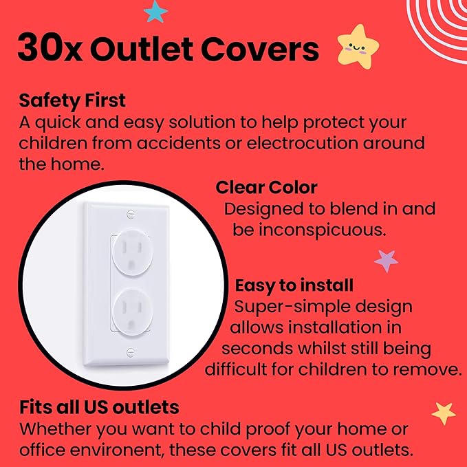 Booboo Baby (60 Pack) Child Safety Baby Proofing Kit | x10 Cabinet Drawer Locks, x20 Corner Guards, x30 Outlet Covers | Baby Proof Your Home & Kitchen with No Trapped Fingers | No Tools Needed