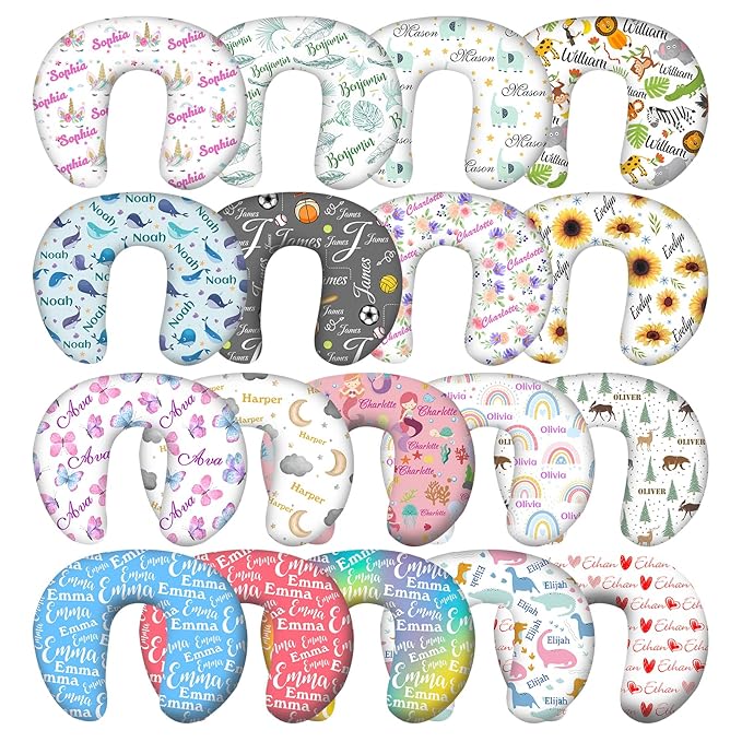 Personalized Baby Nursing Pillow Cover Custom with Name, Mermaid Theme Customized Boy & Girl Gifts