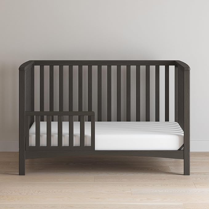 Child Craft Toddler Bed Guard Rail Converts London and Hampton 4-in-1 Convertible Crib into Toddler Bed, Made of Pinewood, Non-Toxic Finish (Dapper Gray)