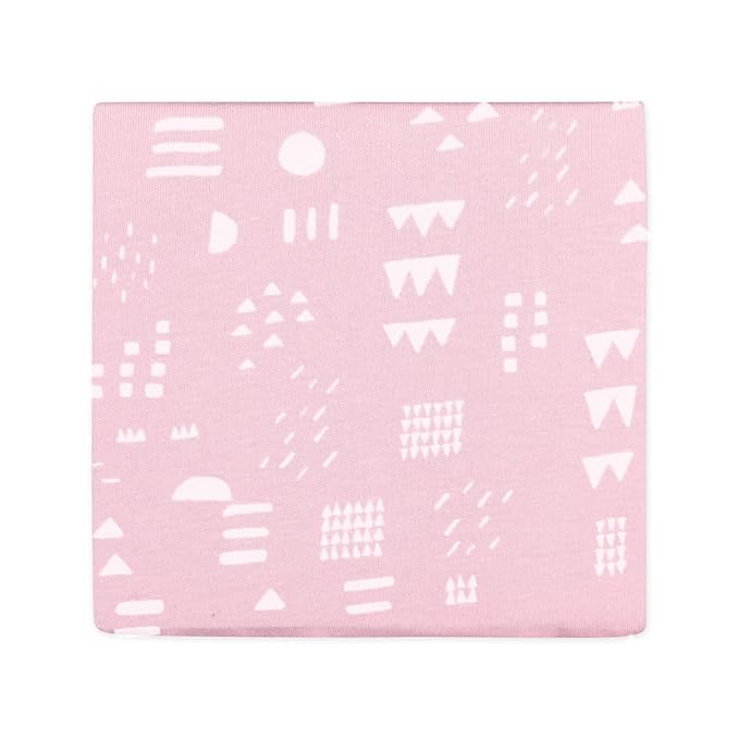 HonestBaby Organic Cotton Changing Pad Cover, Pattern Play Pink, One Size