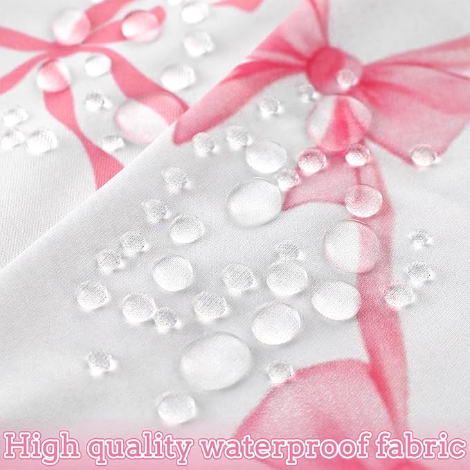 Sanwuta 2 Pack Wet Bags Resuable Waterproof Wet Dry Bag for Swimsuit Travel Beach Pool Bathing Diapers Dirty Yoga Gym Clothes Toiletries with Zippered Pockets(Pink Bow,Pink and White)