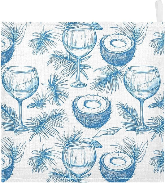 vvfelixl Wine Beach Party Baby Burp Cloths Baby Muslin Washcloths for Boys Girls Cotton Babys Face Towel for Newborn Infants Soft and Absorbent 11.8 X 11.8 in, 5 Pack