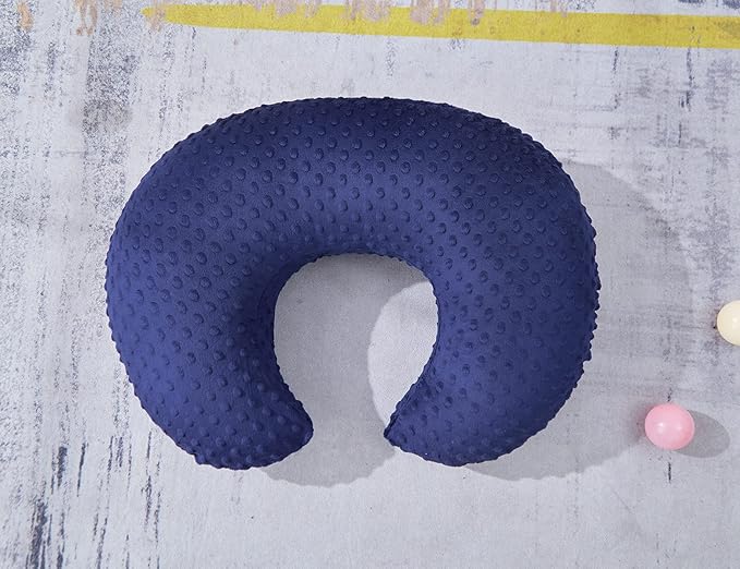 Baby Nursing Pillow Cover, Nursing Pillow Slipcovers for Breastfeeding Moms, Ultra-Soft Fit Standard Infant Nursing Pillows for Infant Newborn Baby Boy Girl (Estate Blue)