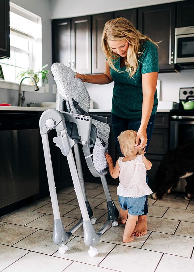 Safety 1st High Chairs for Babies and Toddlers, 3-In-1 Grow and Go with Tray and Adjustable Seat, Monolith