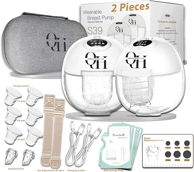 Hands-Free Wearable Breast Pump with Leak-Proof Comfort Seal, Portable Electric Pump Featuring 4 Modes, 12 Adjustable Suction Levels & Smart Memory Function with Extended Battery Life