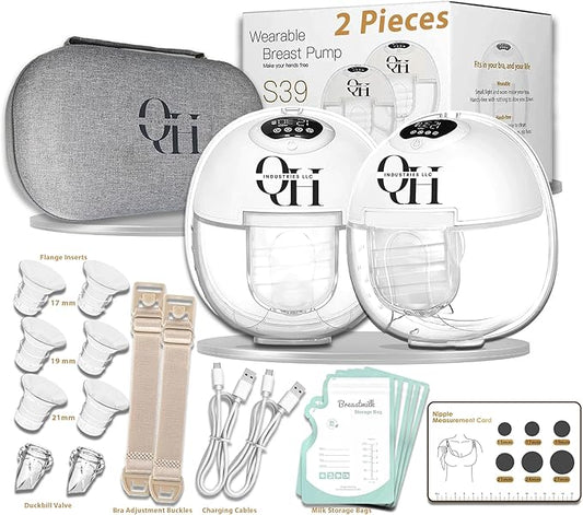 Hands-Free Wearable Breast Pump with Leak-Proof Comfort Seal, Portable Electric Pump Featuring 4 Modes, 12 Adjustable Suction Levels & Smart Memory Function with Extended Battery Life