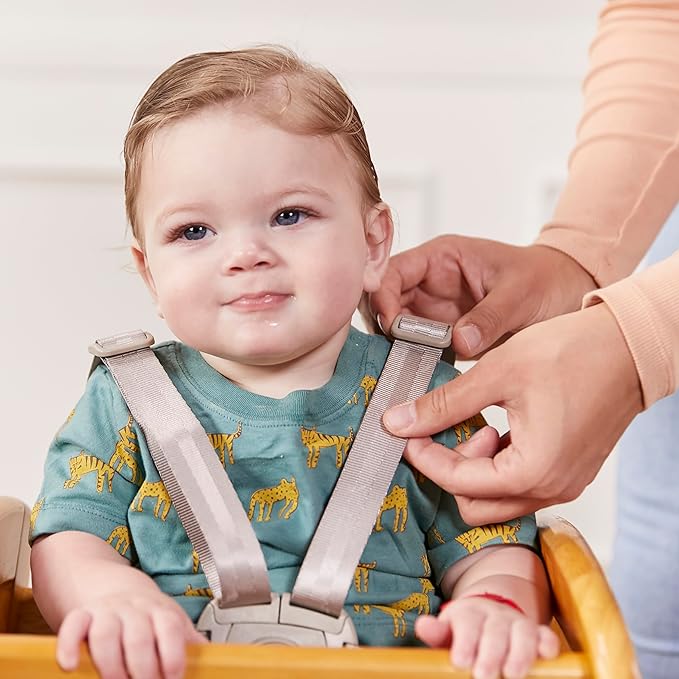 ECR4Kids Universal 5-Point Wrap Harness Strap for High Chairs, Replacement Part, Grey