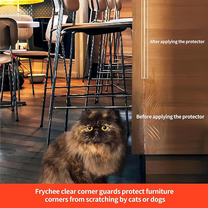 Clear Self-Adhesive Wall Corner Protectors-4 PCS of Corner Guards & Edge Protector for Baby, Furniture, Door, Tables, Cover Sharp Furniture, Easy to Install (3cmx90cm/1.18inx35.4in)