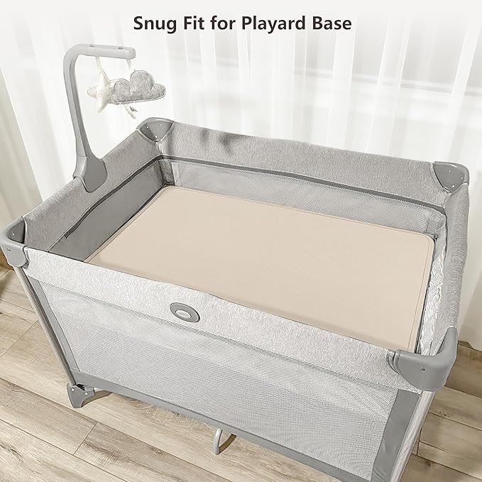 Baby Changing Pad Portable Changing Pad for Baby 2 Pack, 35 * 29.5 inch Foldable Changing Mat for Diaper Bag, Newborn Baby Essentials - Apricot&Gray