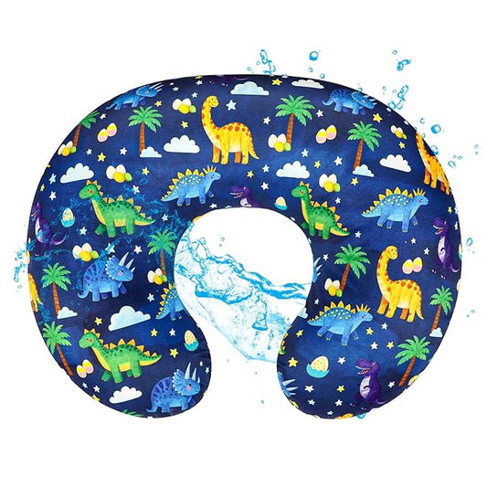 Hooyax Baby Waterproof Nursing Pillow Cover, Stretchy Nursing Covers for Breastfeeding Pillows, Adorable Infant Feeding Pillow Slipcover for Baby Boy and Girls (Dinosaur)