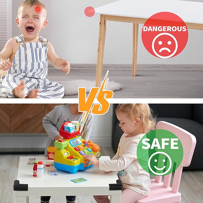 16 Pack Soft Corner Protector Baby, Baby Proofing Corner Guards Table Corner Protectors Proof Corners and Edges Covers Baby Safety Corner Protectors for Furniture, Toddler Bed, Crib Bumpers(Black)