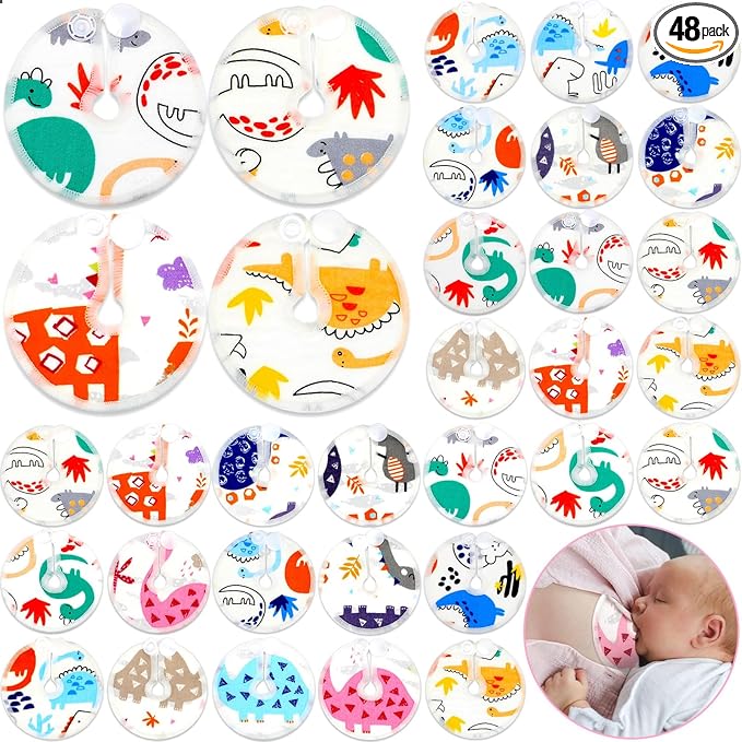Threlaco 48 Pcs Gtube Button Covers Feeding Tube Pads Holder Abdominal Reusable Accessories Peg Tube Soft Absorbent Breast Feeding Pads Breastfeeding Support Nursing Care Stay Dry