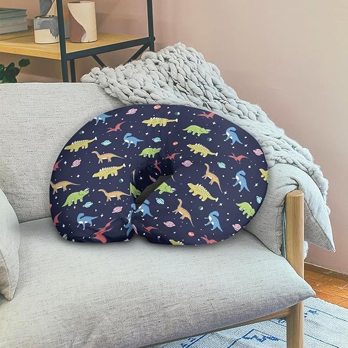 Nursing Pillow Cover Dinosaur Quick-Dry Fabric Fits The Original Support Pillow for Breastfeeding and Bottle Feeding Nursing Pillow Cover Dark Blue