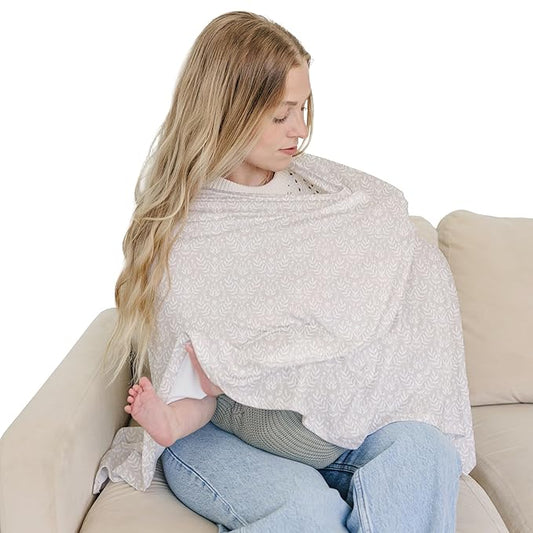 Sorrel + Fern Nursing Cover Up for Breastfeeding - Breathable Breastfeeding Cover with Removable Arch Neckline for Women - Breast Feeding Covers for Women (Meadow Reflection)