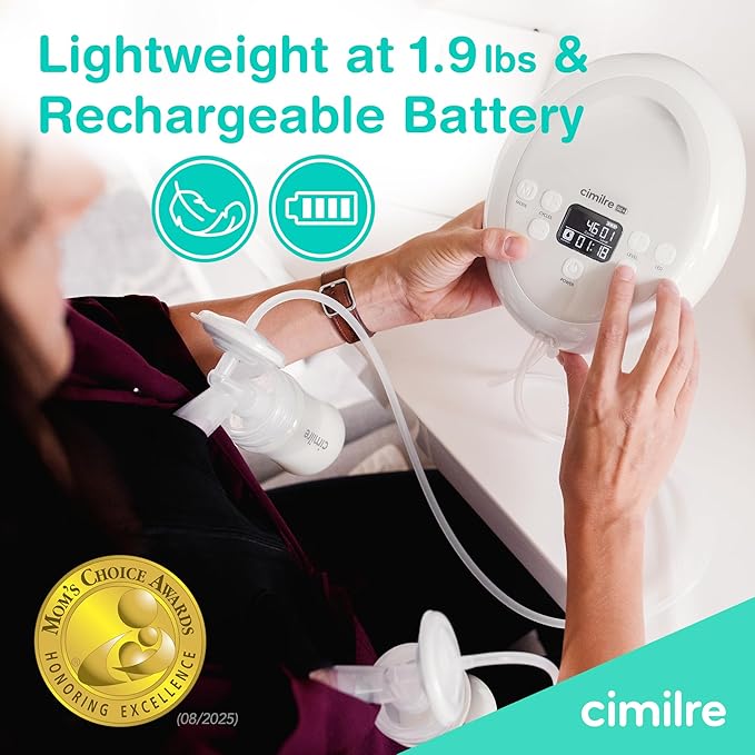 S6+ Adjustable Rechargeable Breast Pump, Customizable Pump Sessions with Multiple Cycle Speeds & Hospital Strength Suction Levels, Double Electric Breast Pump