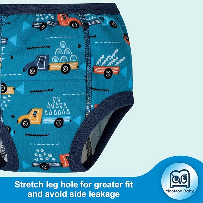 MooMoo Baby Training Underwear for Boys and Girls Absorbent Toddler Training Pants for Girs 2T-7T