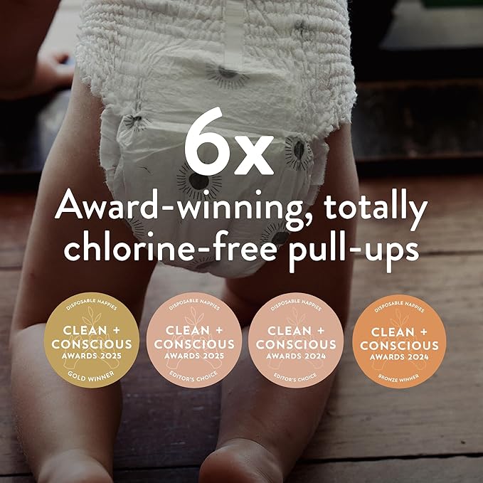 Joonya Pull-Up Pants Baby Diapers, Size 5 XL (24-37 lb) - 1 Bag of 23 - Non Toxic, Eco-Friendly, High Absorbency, Overnight Use, Ultra Slim & Soft - Made in Denmark