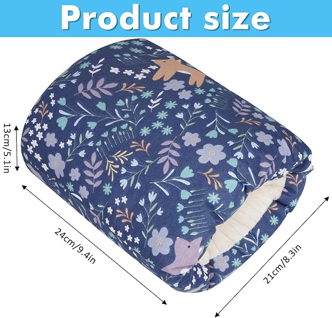 Baby Feeding Arm Pillow,Nursing Arm Pillows for Breastfeeding，Soft Cotton for Newborn, More Support for Mom and Baby,Portable and Washable,Ergonomic Nursing Essentials（Blue Fox）