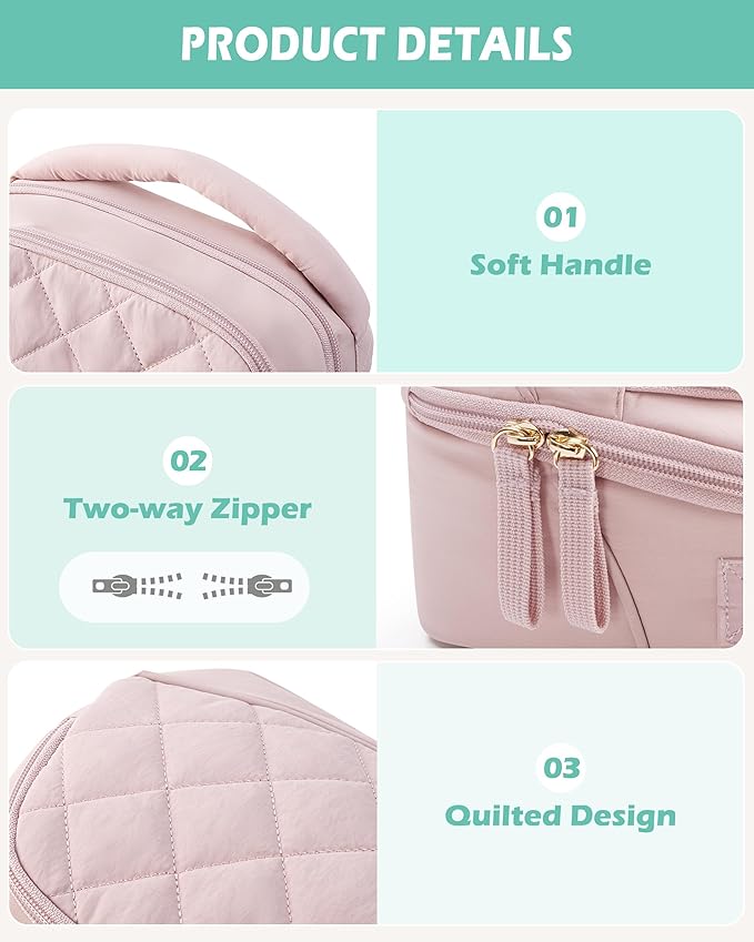 Wearable Breast Pump Bag Compatible with Momcozy, Medela and Eufy Pumps, Portable Pumping Bag with Handle for Work, Travel, and Family Use, Pink