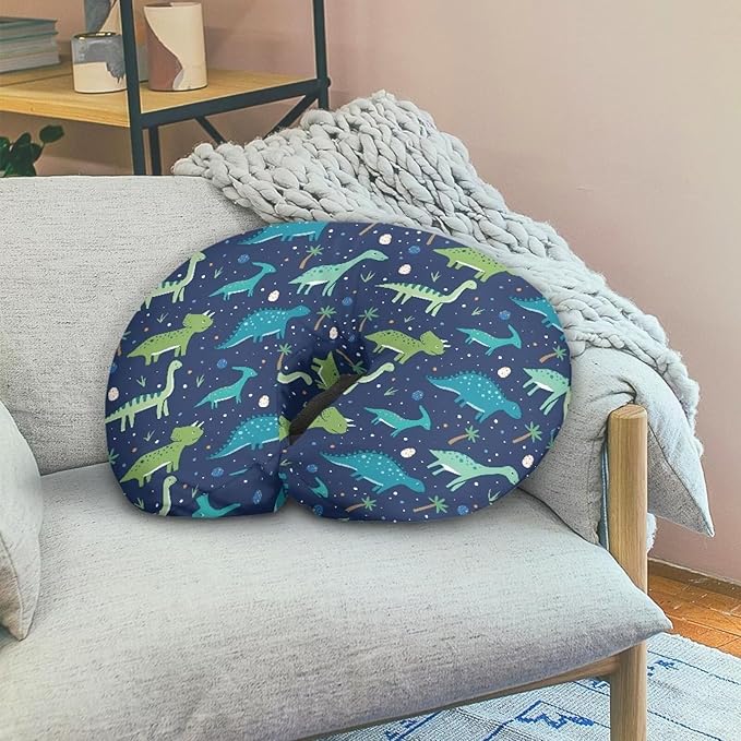 Dinosaur Nursing Pillow Cover, Fits The Original Support for Breastfeeding, Bottle Feeding, and Bonding Comfortable Slipcover for Baby Girl and Boy Blue Green