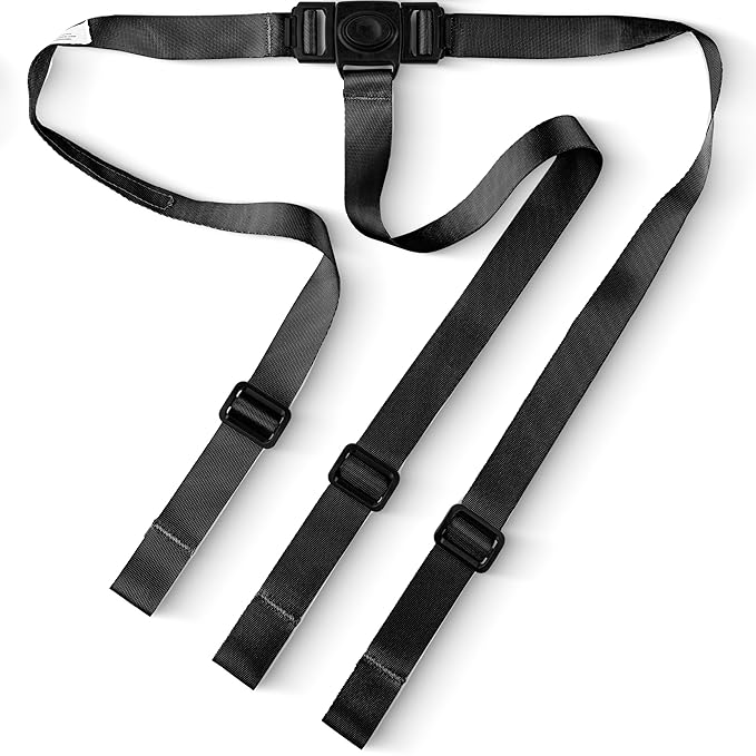 Today's Kids High Chair Straps Replacement Compatible with IKEA Antilop High Chair - Heavy Duty 3 Point Harness Seat Belt, Adjustable Durable Polyester, Soft & Comfortable on Baby's Skin - Black