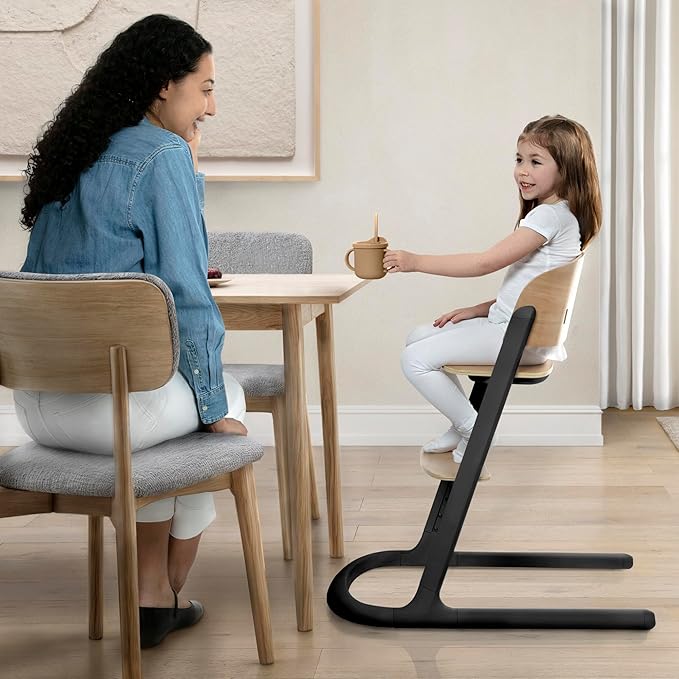 Delta Children Versa Adjustable 3-in-1 High Chair for Babies & Toddlers - 3 Growing Stages from Infant to Adult Seating - Greenguard Gold Certified, Black