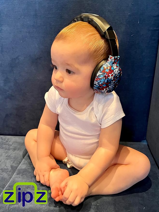 ZIPZ Baby & Toddler Earmuffs - ANSI-Certified Noise Protection, Audiologist-Recommended, Interchangeable Shells (0-4 Yrs)