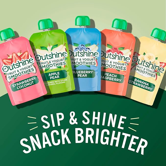 Outshine Smoothie Fruit & Yogurt Smoothie Pouches - Strawberry Coconut (24 Pack)
